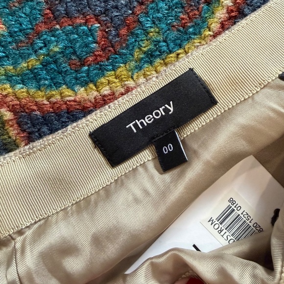 Theory Speckle Wool Skirt in Tan Size 00 - Picture 6 of 9